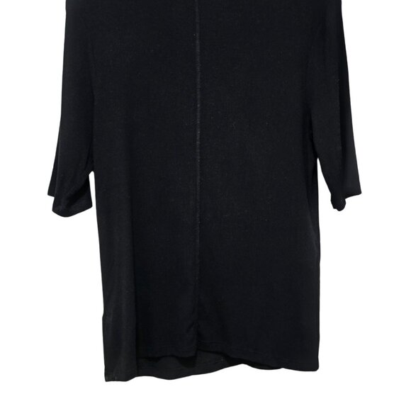 Black Ribbed Mock Turtleneck – Classic & Stylish! - Picture 6 of 7